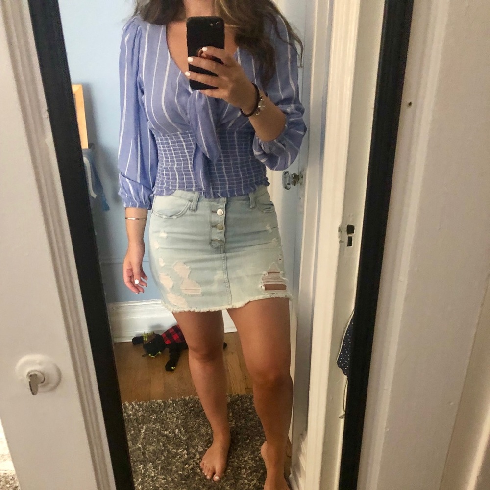 American Eagle Striped Blouse